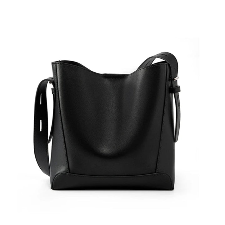Women's Crossbody Bucket Bag with Wide Strap | Structured Base
