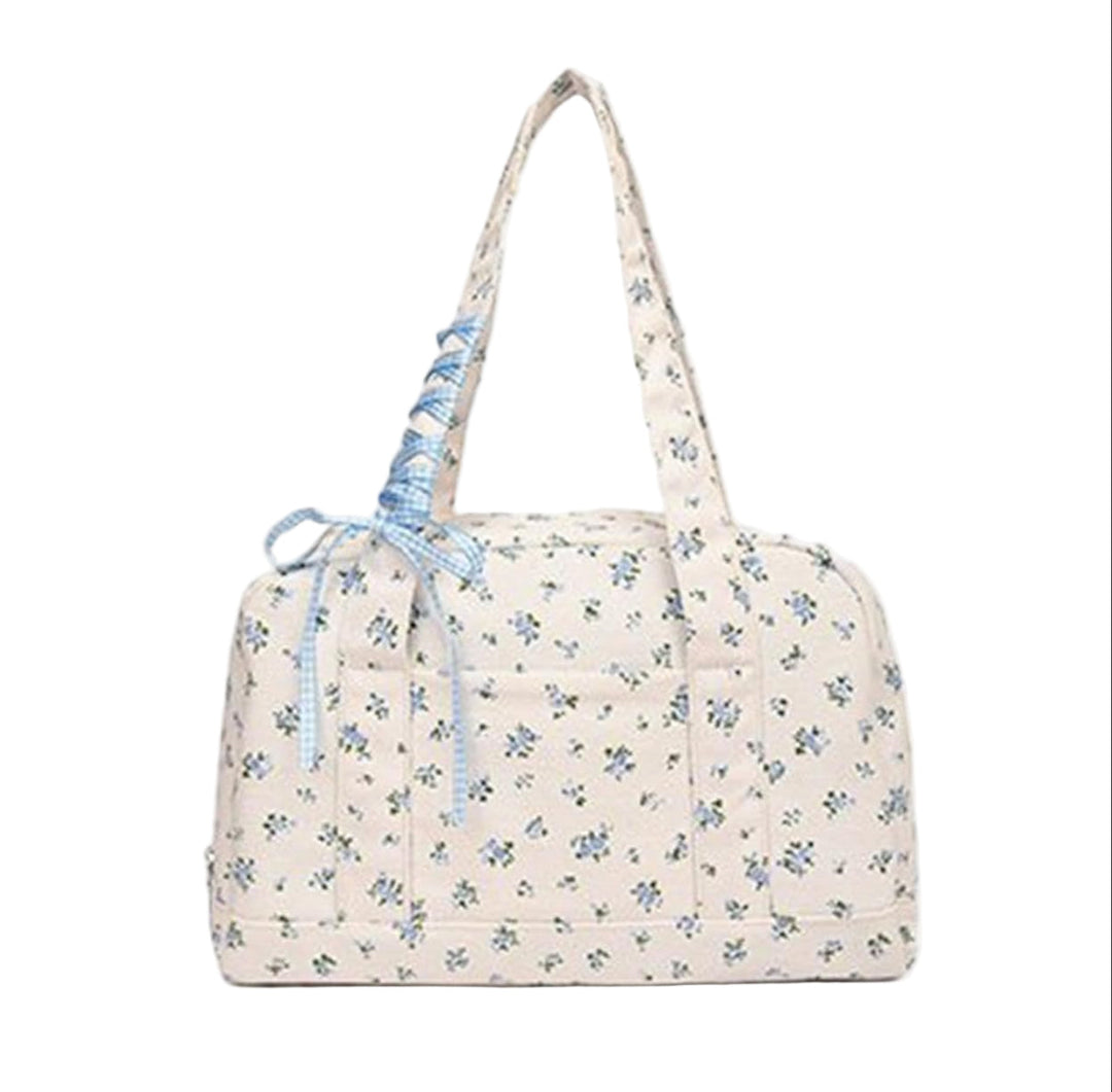 Women’s Duffle Bag With Floral Print | Travel Shoulder Bag