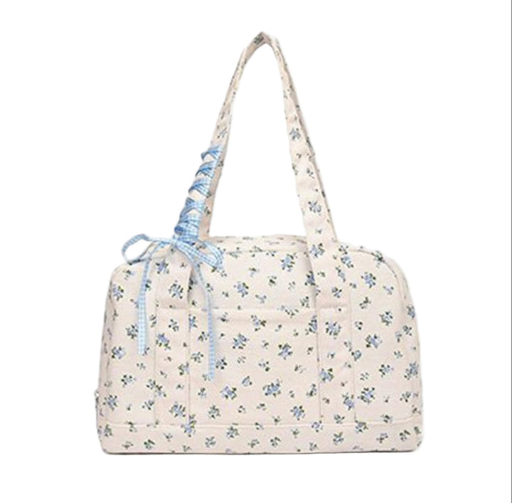 Women’s Duffle Bag With Floral Print | Travel Shoulder Bag