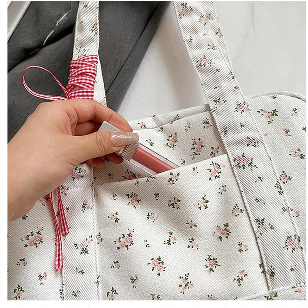 Women’s Duffle Bag With Floral Print | Travel Shoulder Bag