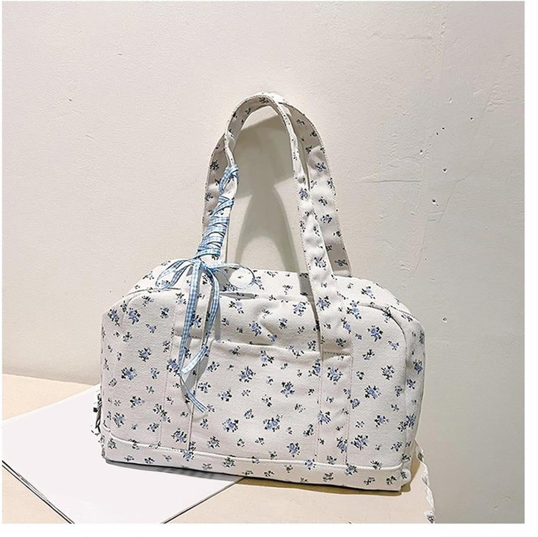 Women’s Duffle Bag With Floral Print | Travel Shoulder Bag