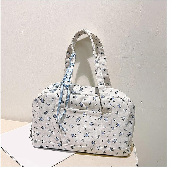 Women’s Duffle Bag With Floral Print | Travel Shoulder Bag