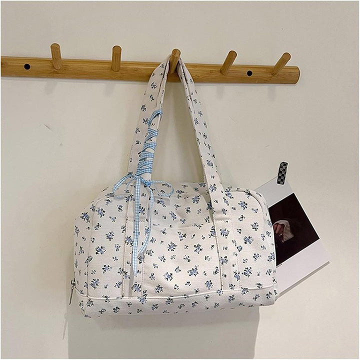 Women’s Duffle Bag With Floral Print | Travel Shoulder Bag