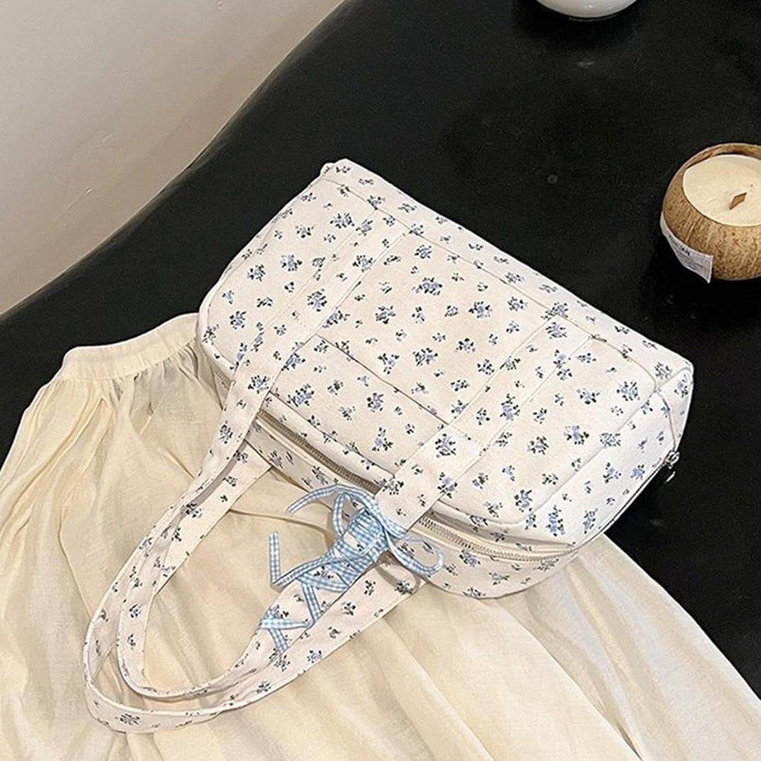 Women’s Duffle Bag With Floral Print | Travel Shoulder Bag