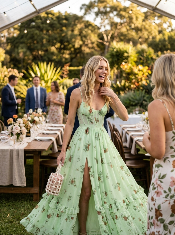 Women’s Floral Dress Maxi | Wedding Guest Formal