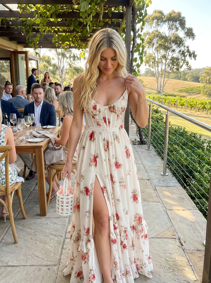 Women’s Floral Dress Maxi | Wedding Guest Formal