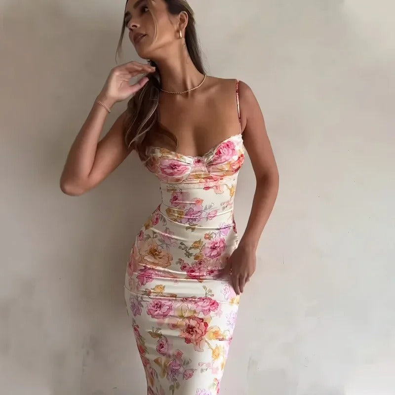 Women's Floral Dress Wedding Guest | Maxi