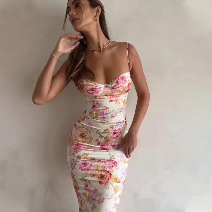 Women's Floral Dress Wedding Guest | Maxi