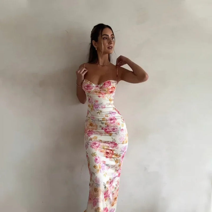 Women's Floral Dress Wedding Guest | Maxi