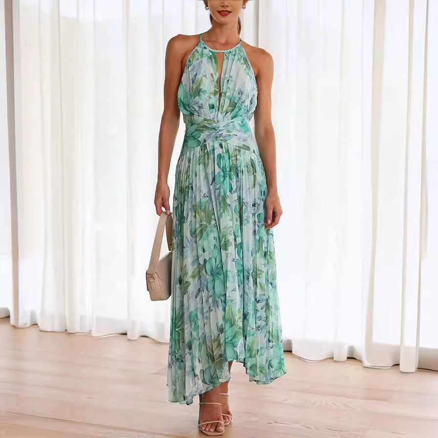 Women's Floral Wedding Guest Dress | Halter Midi Drift and Tide Women's Floral Wedding Guest Dress | Halter Midi Drift and Tide