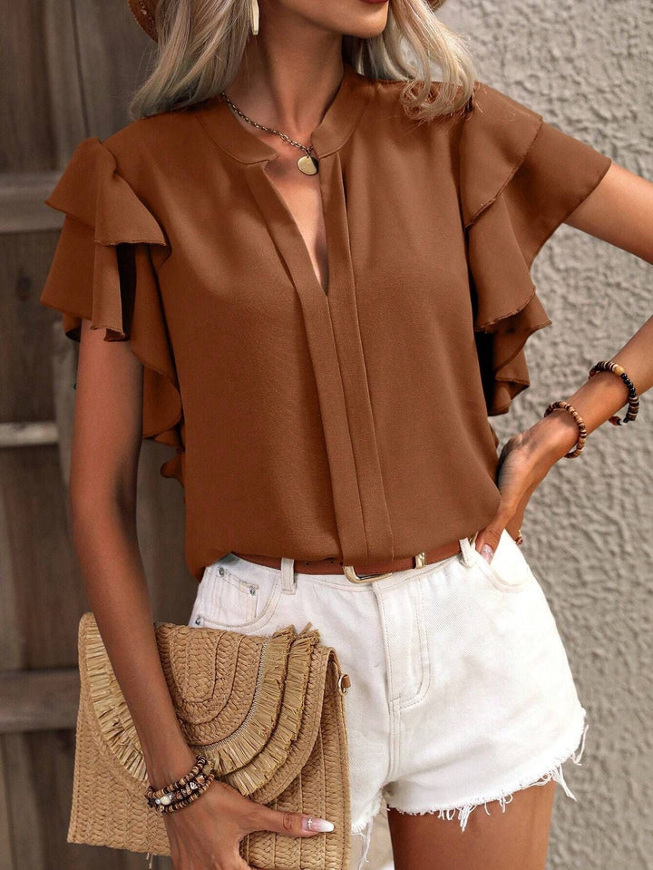 Women's Flutter Sleeve Blouse | Casual