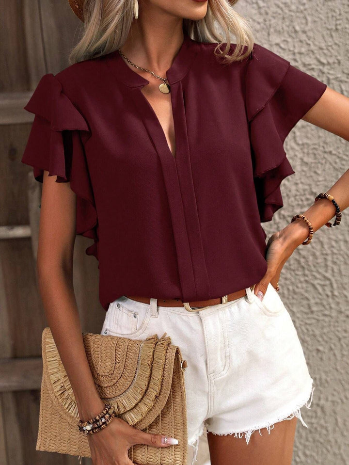 Women's Flutter Sleeve Blouse | Casual