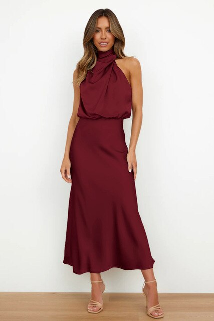 Women’s Formal Dress Halter Neck | Midi