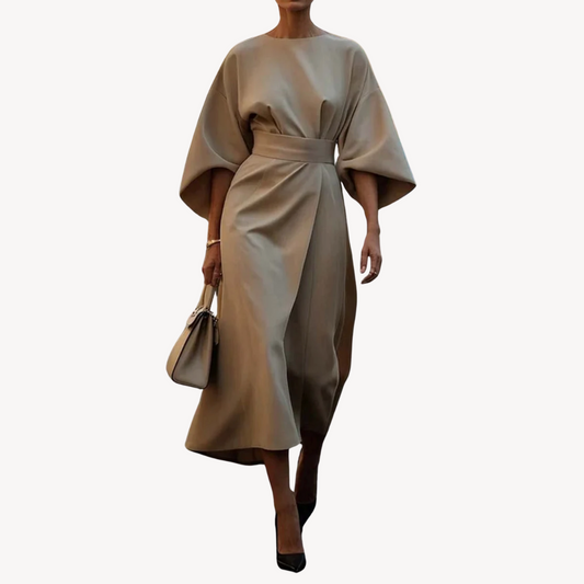 Women's Formal Dress Midi Belted Waist | Evening