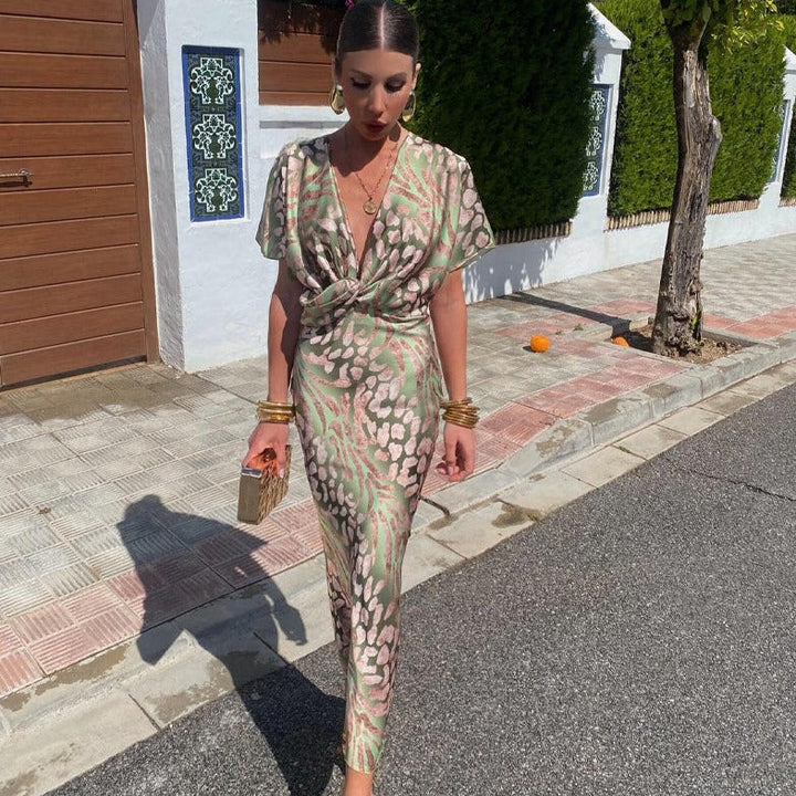 Women's Formal Dress Midi V-Neck Wrap | Party