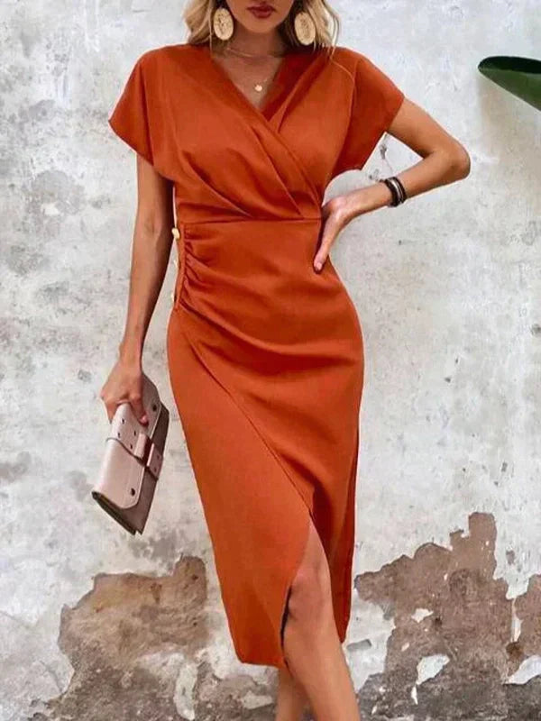 Women’s Formal Dress V-Neck Wrap | Slit