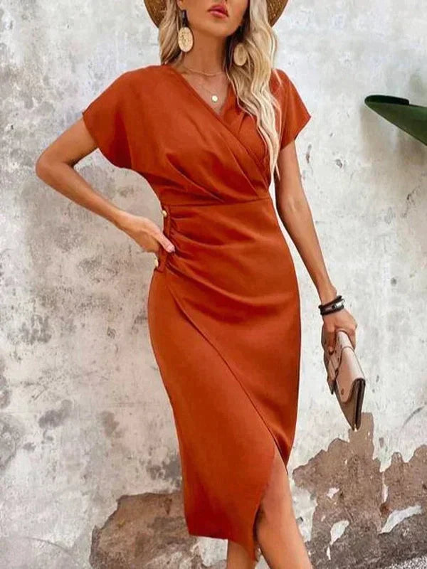 Women’s Formal Dress V-Neck Wrap | Slit