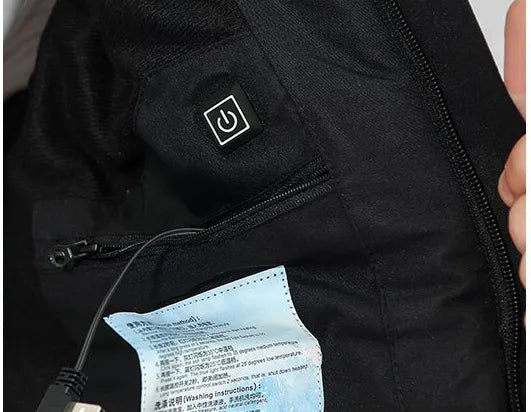 Women's Heated Jacket Hooded USB Zip Up | Pockets