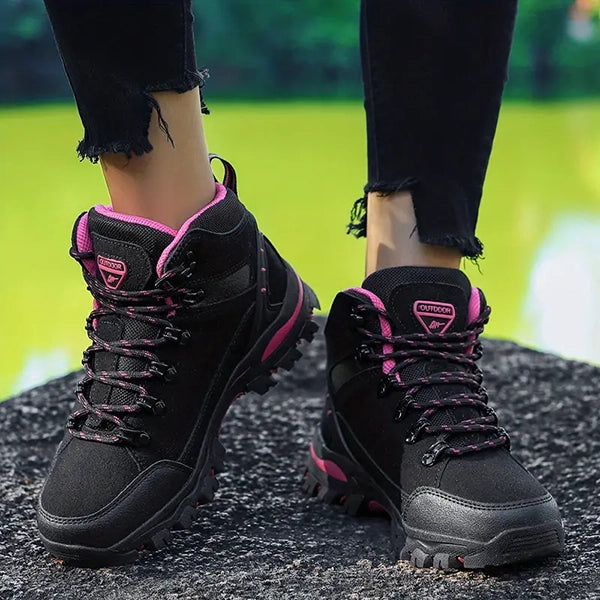 Women's Hiking Boots with High-Top Ankle Cut & Grip Sole | Lace-Up