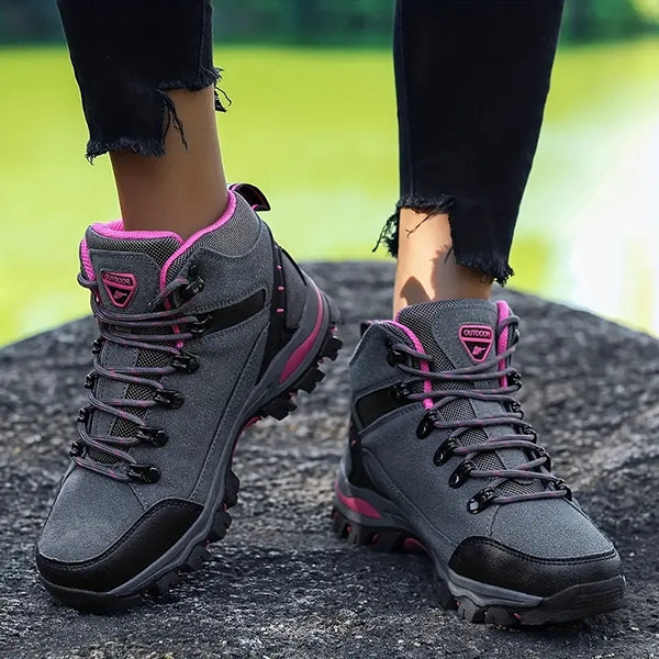 Women's Hiking Boots with High-Top Ankle Cut & Grip Sole | Lace-Up