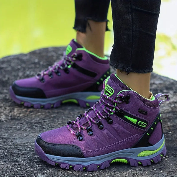 Women's Hiking Boots with High-Top Ankle Cut & Grip Sole | Lace-Up