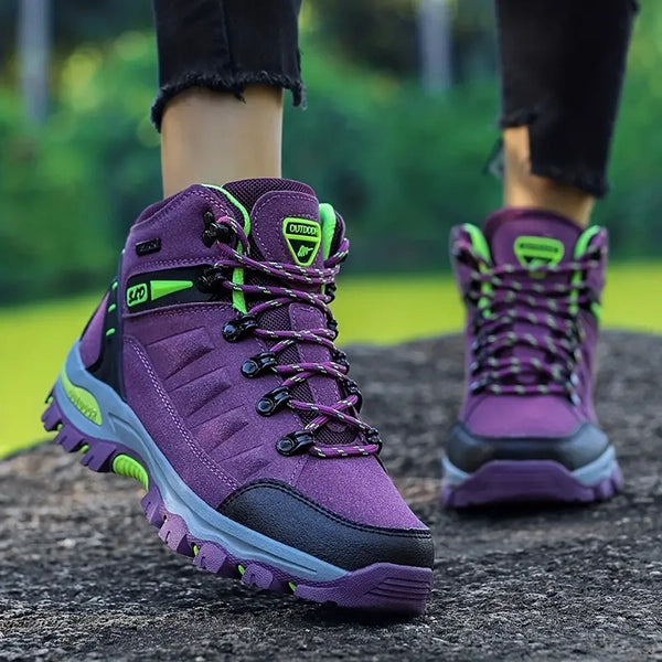 Women's Hiking Boots with High-Top Ankle Cut & Grip Sole | Lace-Up