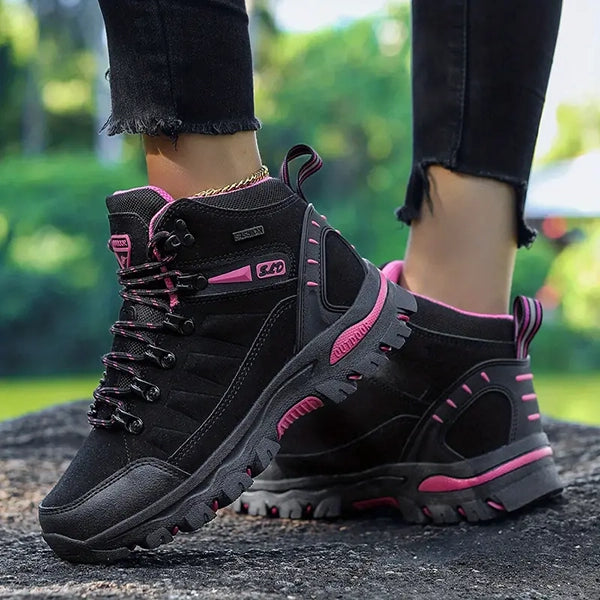 Women's Hiking Boots with High-Top Ankle Cut & Grip Sole | Lace-Up