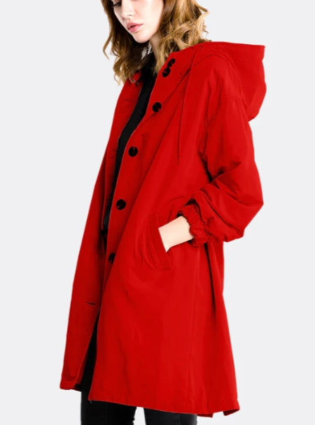 Women's Hooded Rain Jacket | Long