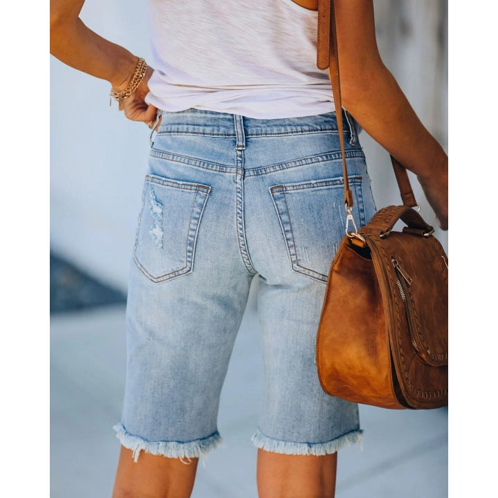 Women's Jorts Ripped Detail | Frayed Hem