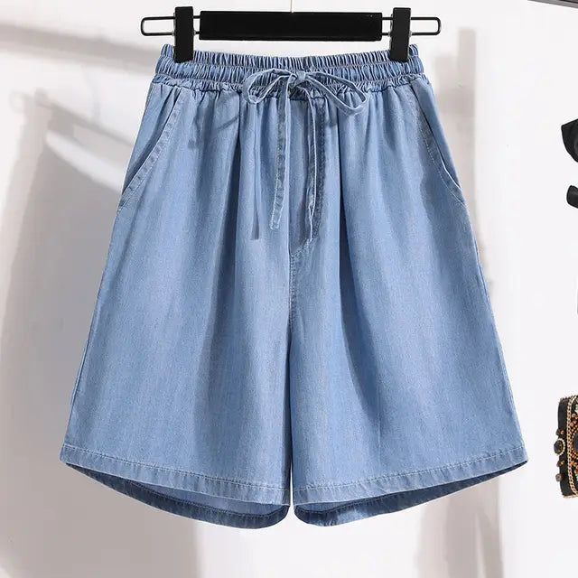 Women's Jorts Stretchable Waist | Wide Leg Shorts