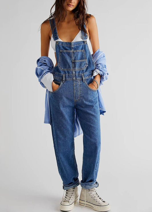 Women’s Jumpsuit Denim Pockets | Sleeveless