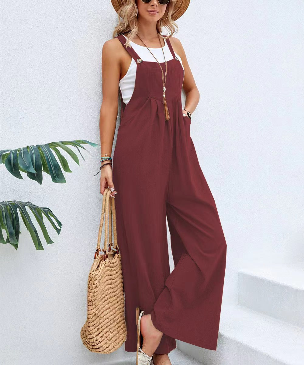 Women’s Jumpsuit Wide Leg Dungaree Casual | Summer