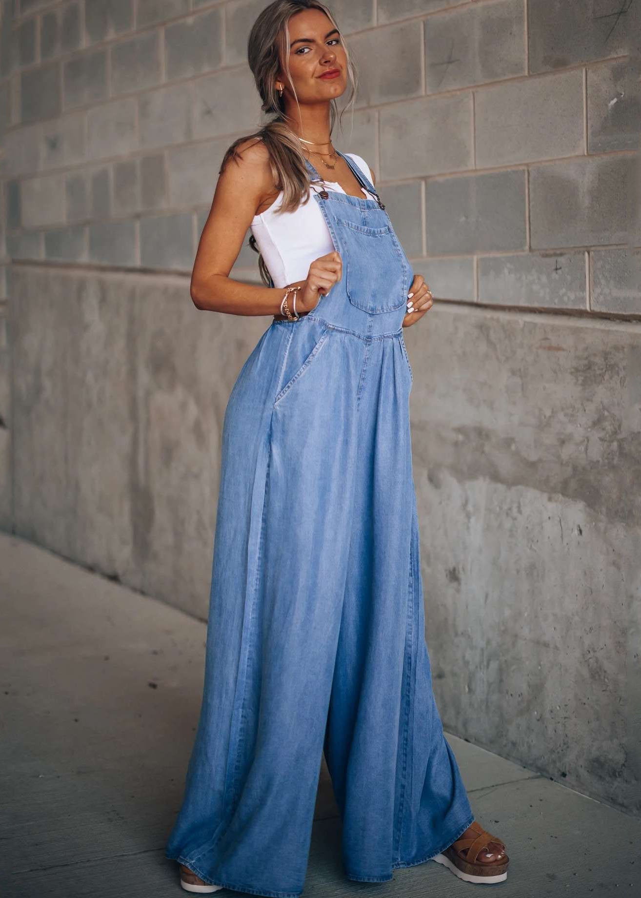 Women’s Jumpsuit Wide Leg With Pockets | Casual