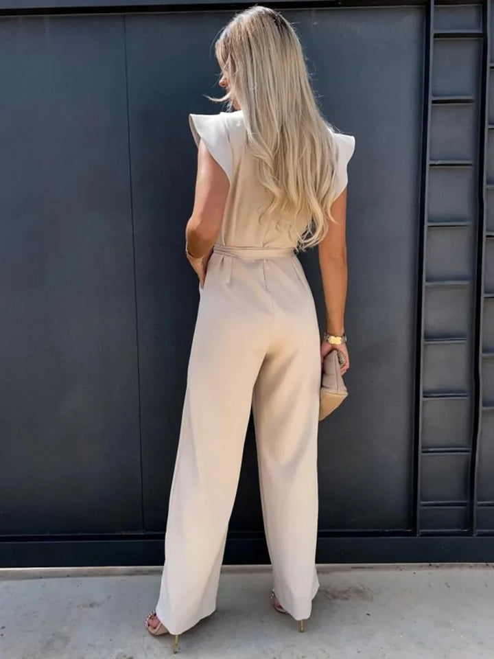 Women's Jumpsuits Flutter Sleeve Wide Leg | Formal Wear