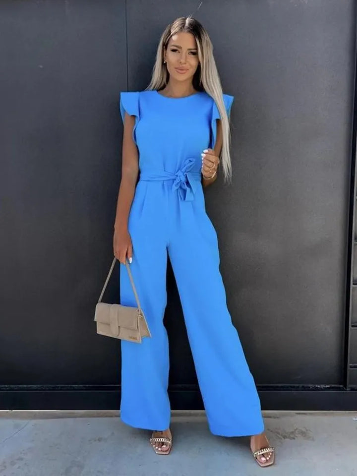 Women's Jumpsuits Flutter Sleeve Wide Leg | Formal Wear
