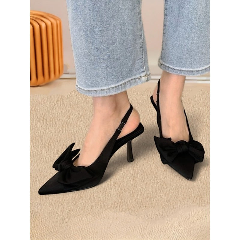 Women’s Kitten Heels Slingback | Bow Pointed Pumps