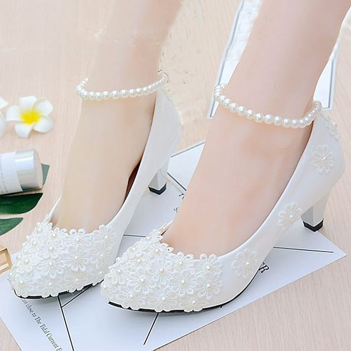 Women’s Kitten Heels White | Wedding