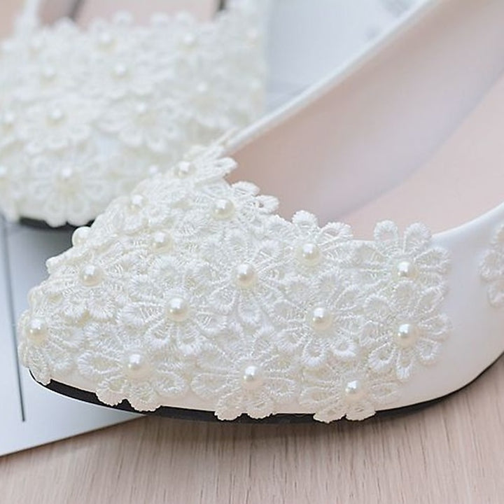 Women’s Kitten Heels White | Wedding