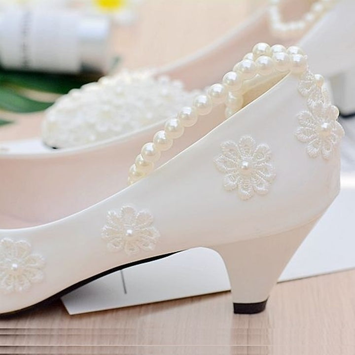 Women’s Kitten Heels White | Wedding
