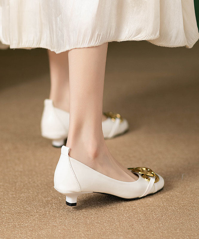 Women's Kitten Heels with Elegant Chain | Wedding