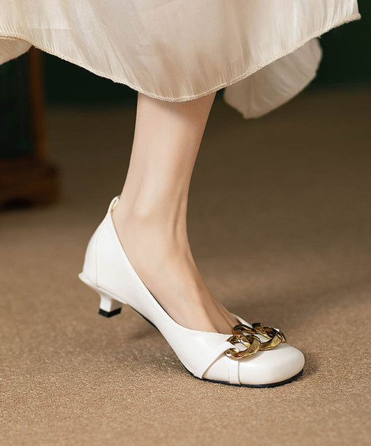 Women's Kitten Heels with Elegant Chain | Wedding