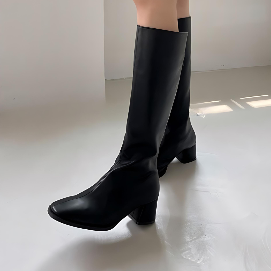 Women's Knee High Boots Square Toe | Block Heel
