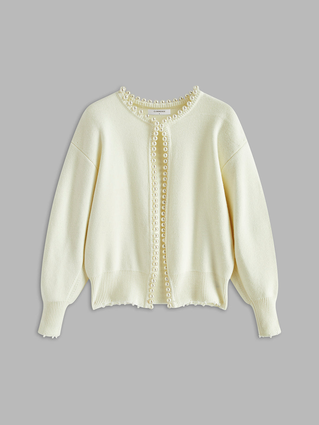 Women's Knit Cardigan with Round Neck | Open Front