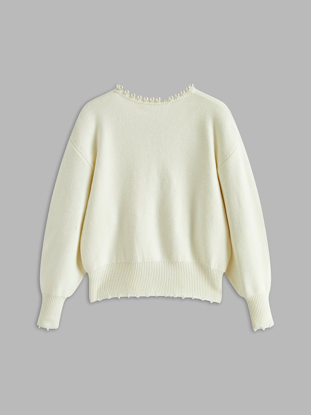 Women's Knit Cardigan with Round Neck | Open Front