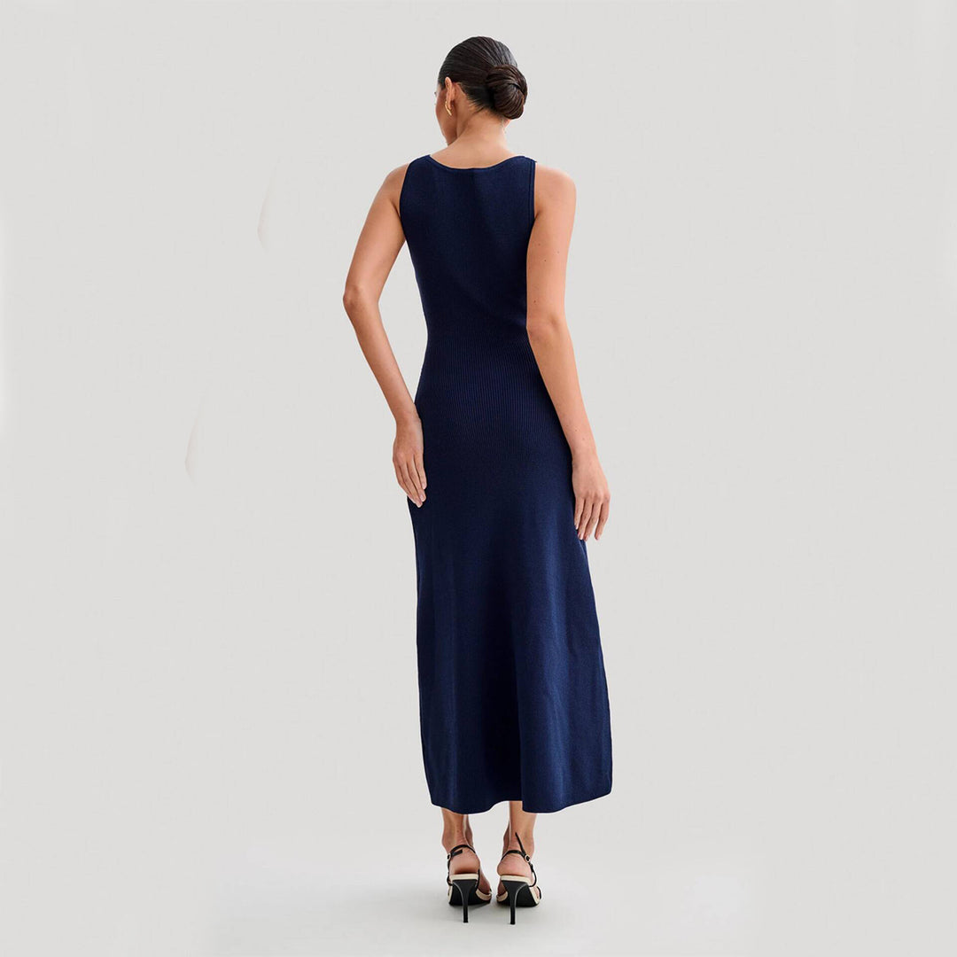 Women's Knit Dress Sleeveless Button Front | Semi Formal