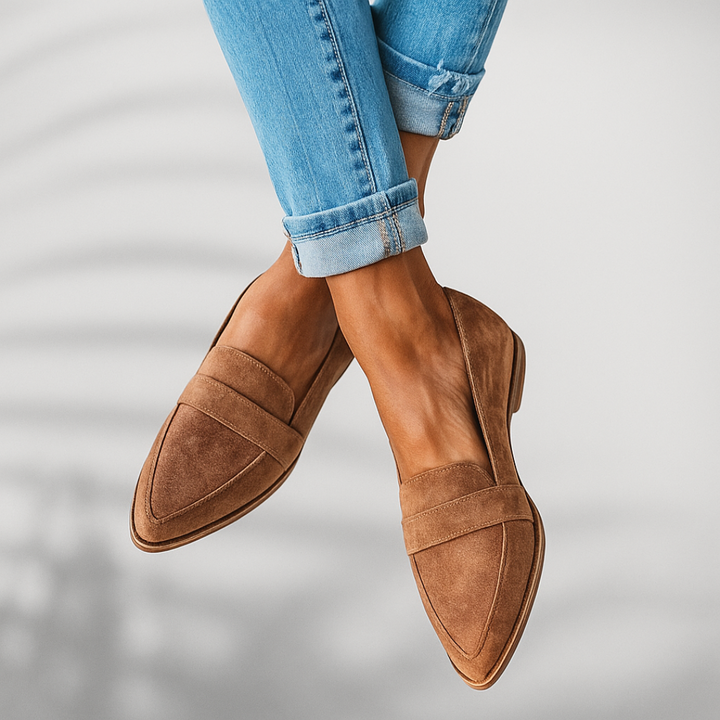 Women's Loafers with Pointed Toe & Slip On Flat | Work