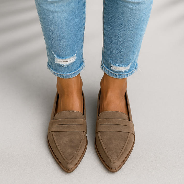 Women's Loafers with Pointed Toe & Slip On Flat | Work