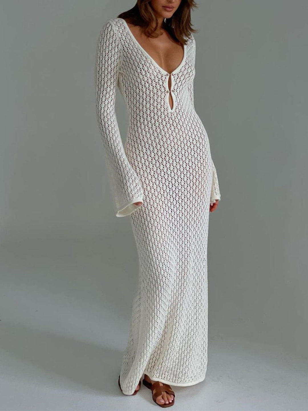 Women's Long Sleeve Maxi Dress Knit | Casual