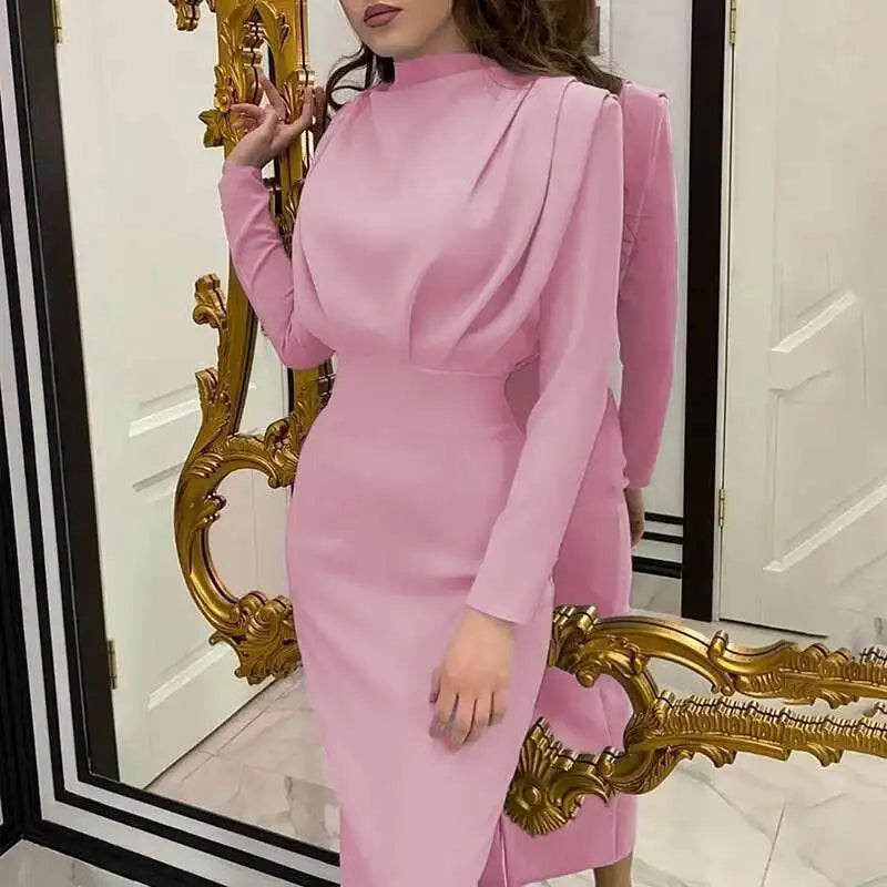 Women's Long Sleeve Winter Dress Midi | Cocktail