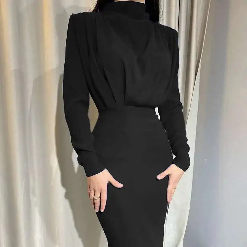 Women's Long Sleeve Winter Dress Midi | Cocktail